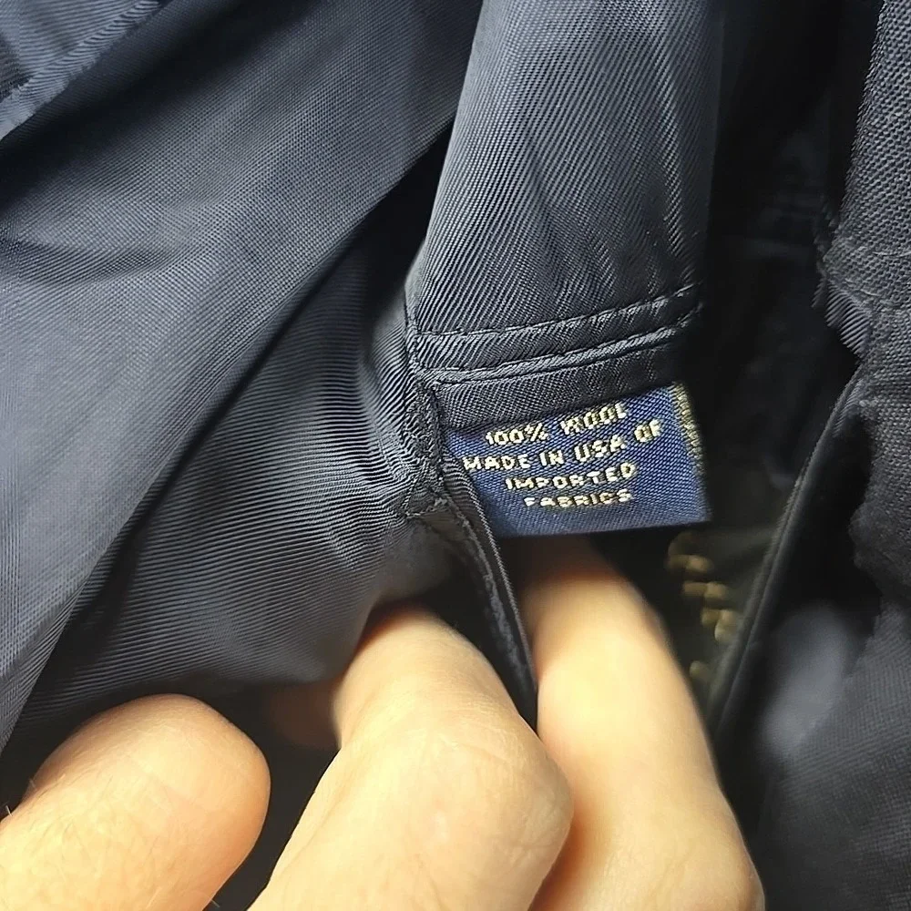 Brooks Brothers Brookease Blazer Mens 50 L Navy Sport Coat Jacket 100% wool‎